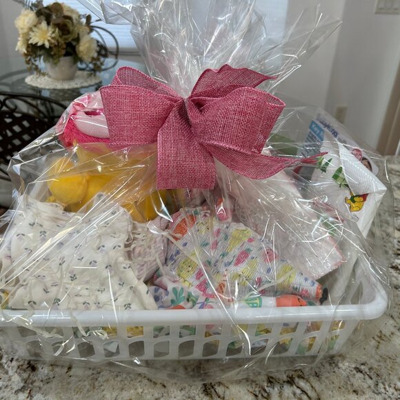Baby Girl Shower Gift Basket - Picture 3 of 3
